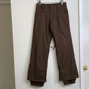 Burton Cargo Snowboard Pants Brown Waterproof Ski Winter Gear Gorpcore Sz XS